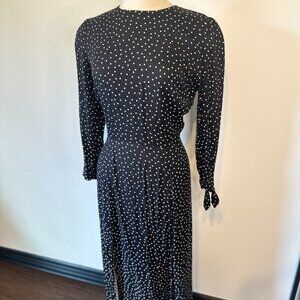 Reformation Polka Dot Open Back Midi Dress
